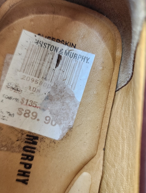 Johnston Murphy Loafers Creswell Mens 10 M Slip On Moc Toe 20 7278 Brazil Sheep main image 5